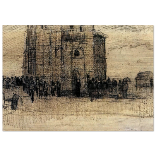 Sale of Building Scrap - Vincent van Gogh Brushed Aluminum Print - 70x100 cm / 28x40 inches | Vincent van Gogh Aluminum Print | Vincent van Gogh Prints