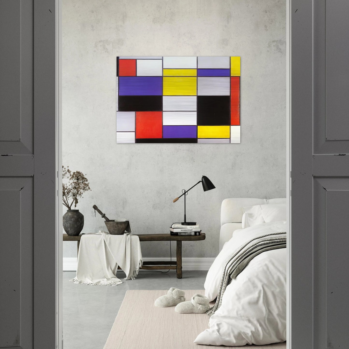 Composition A - Piet Mondrian Brushed Aluminum Print - 70x100 cm / 28x40 inches | Piet Mondrian Aluminum Print | Piet Mondrian Prints