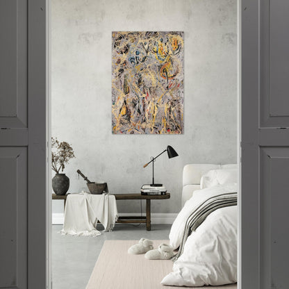 GALAXY 1947 - Jackson Pollock Brushed Aluminum Print - 70x100 cm / 28x40 inches | Jackson Pollock Aluminum Print | Jackson Pollock Prints