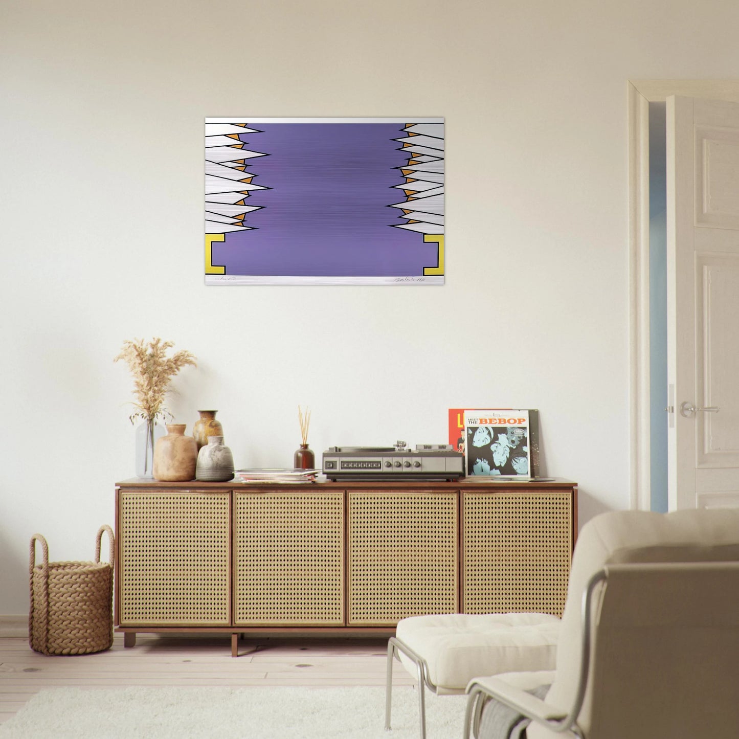 Over the Rainbow - 1978 - Nicholas Krushenick Brushed Aluminum Print - 70x100 cm / 28x40 inches | Nicholas Krushenick Aluminum Print | Nicholas Krushenick Prints