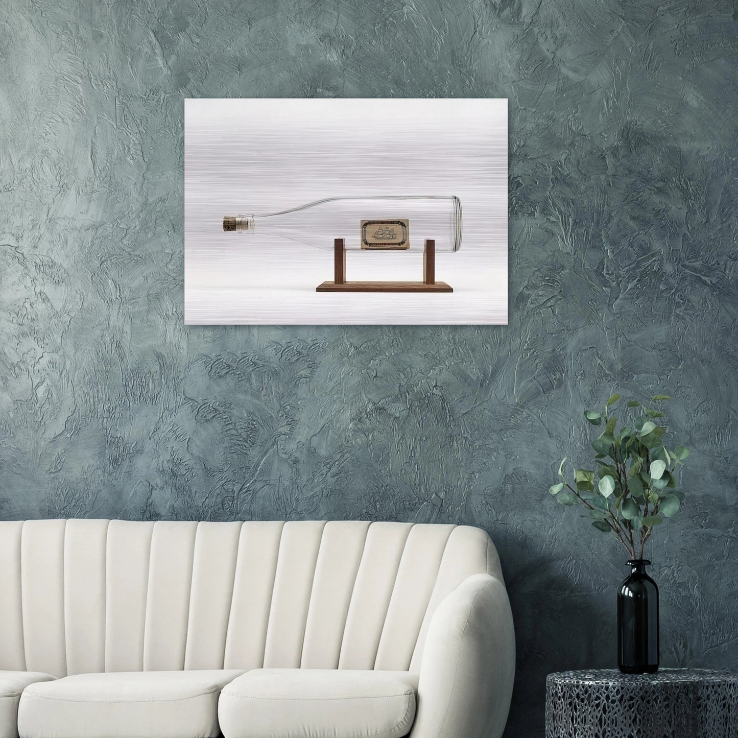 Ship in a Bottle - 1963 - Billy Apple Brushed Aluminum Print - 70x100 cm / 28x40 inches | Billy Apple Aluminum Print | Billy Apple Prints