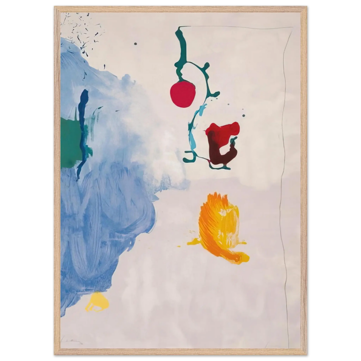 Helen Frankenthaler - Eve - 1995 Wall art - 45x60 cm / 18x24 Inches - Premium Wooden Framed Poster With Fine Art Paper - White frame