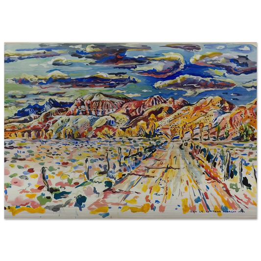 RANCH WYOMING 1946 - Ivan Albright Brushed Aluminum Print - 70x100 cm / 28x40 inches | Ivan Albright Aluminum Print | Ivan Albright Prints