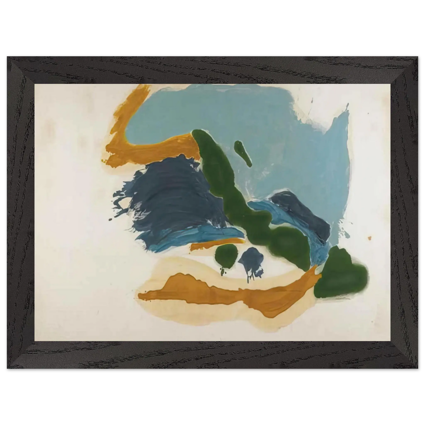 Helen Frankenthaler - Tuscany - 1963 Wall art - 20x25 cm / 8x10 Inches - Premium Wooden Framed Poster With Fine Art Paper - White frame