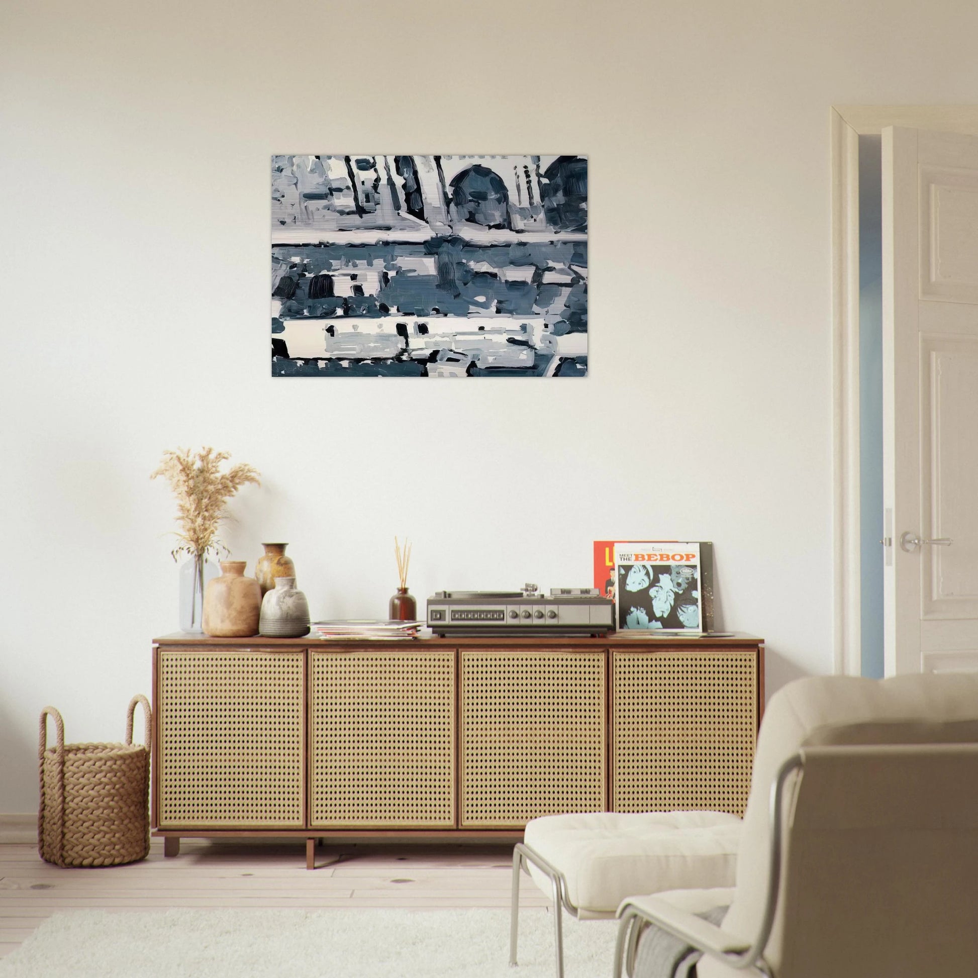 TOWNSCAPE M4 1968 - Gerhard Richter Brushed Aluminum Print - 70x100 cm / 28x40 inches | Gerhard Richter Aluminum Print | Gerhard Richter Prints