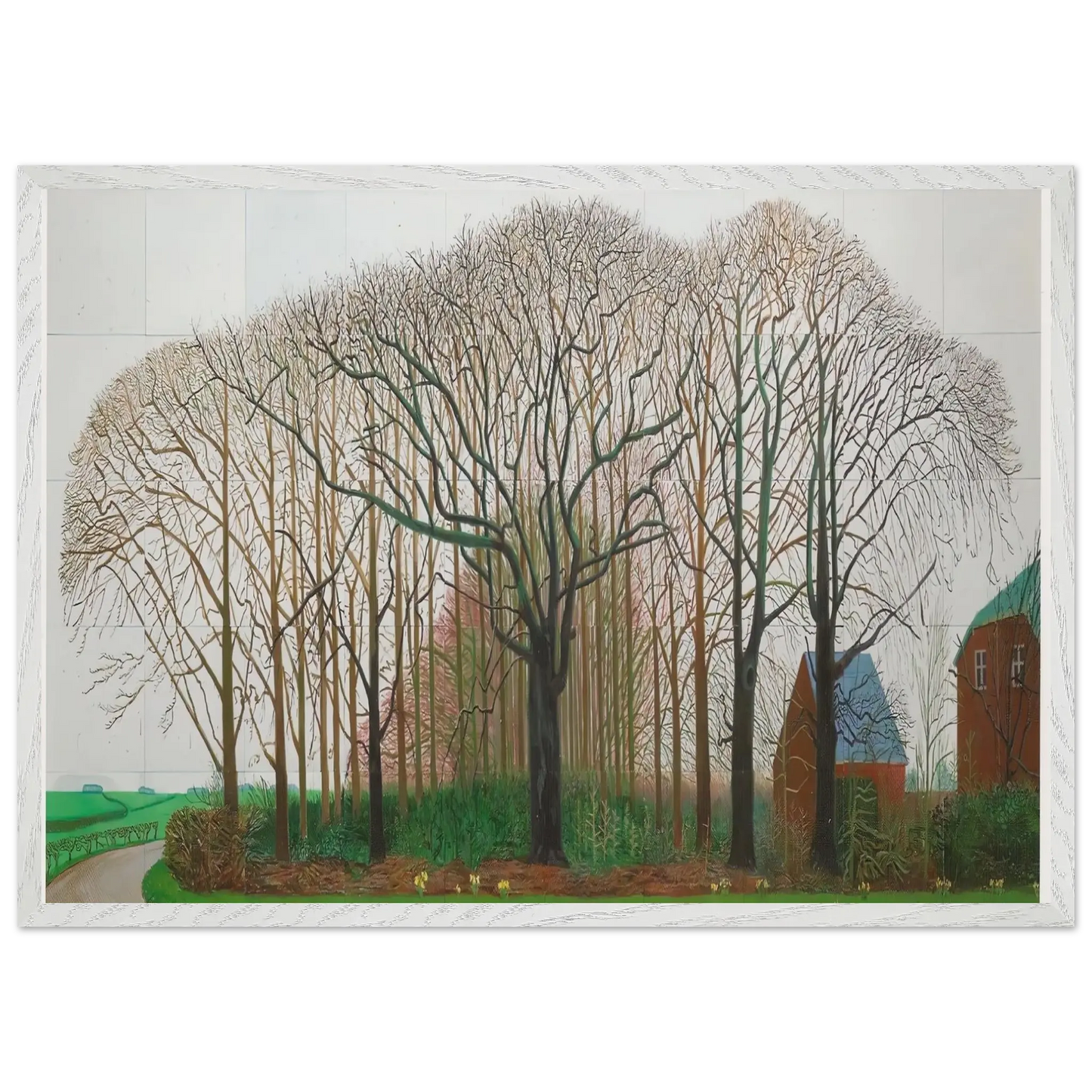 David Hockney - David Hockney Wall art - 13x18 cm / 5x7 Inches - Premium Wooden Framed Poster With Fine Art Paper - Black frame