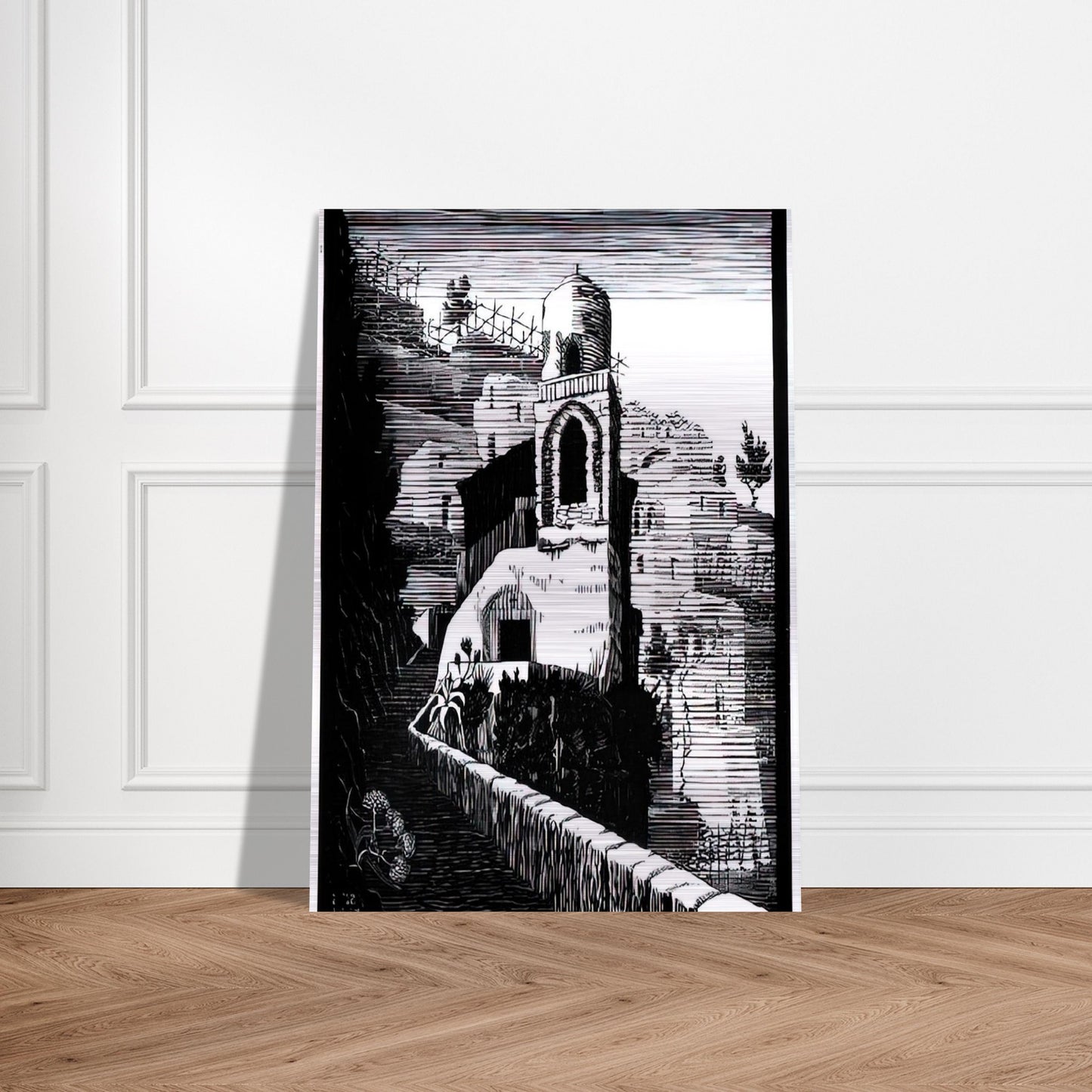 SAN GIOVANNI RAVELLO FEBRUARY 1932 1932 - MC Escher Brushed Aluminum Print - 70x100 cm / 28x40 inches | MC Escher Aluminum Print | MC Escher Prints