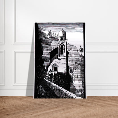 SAN GIOVANNI RAVELLO FEBRUARY 1932 1932 - MC Escher Brushed Aluminum Print - 70x100 cm / 28x40 inches | MC Escher Aluminum Print | MC Escher Prints