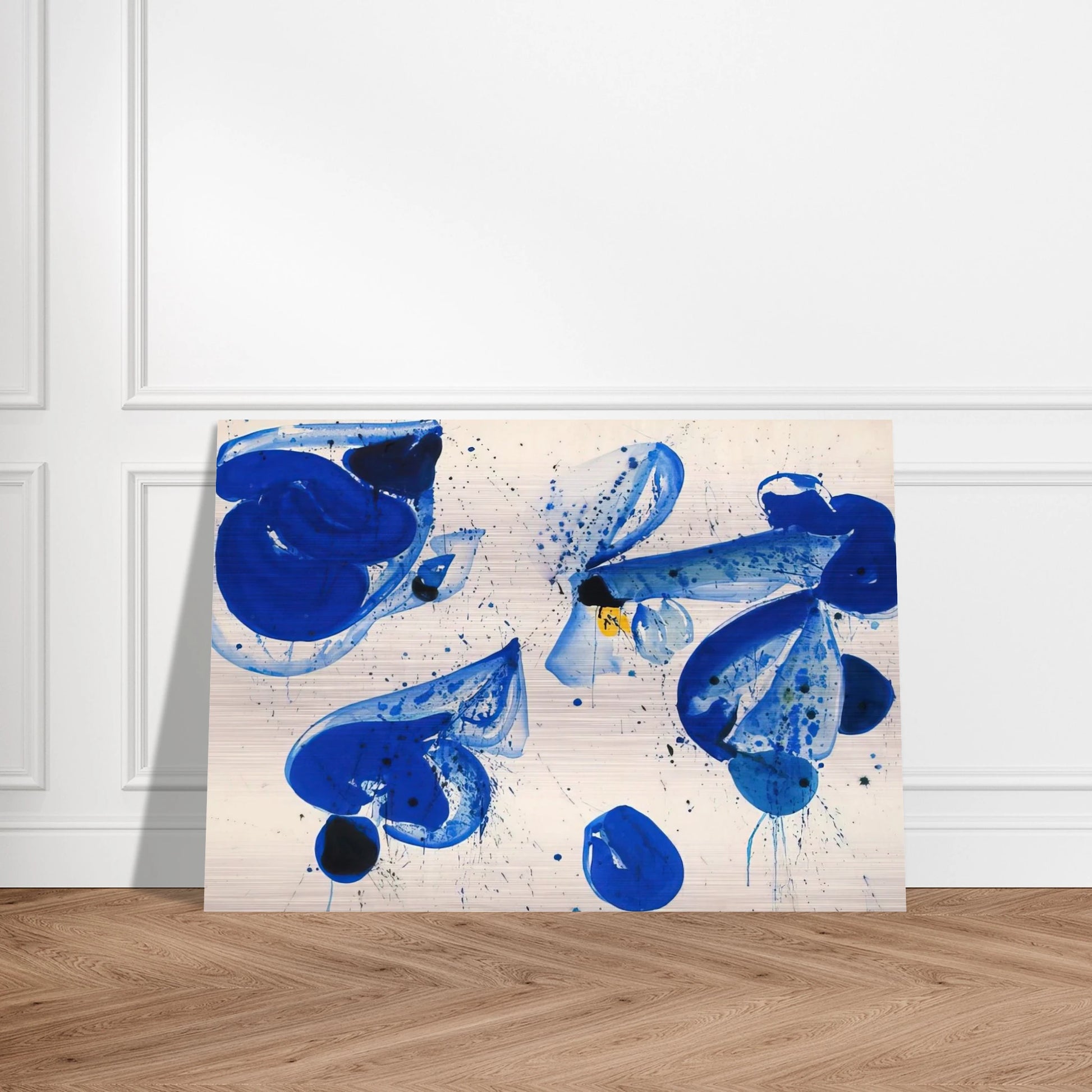 Untitled  Blue Balls from Cross #9  - Sam Francis Brushed Aluminum Print - 70x100 cm / 28x40 inches | Sam Francis Aluminum Print | Sam Francis Prints