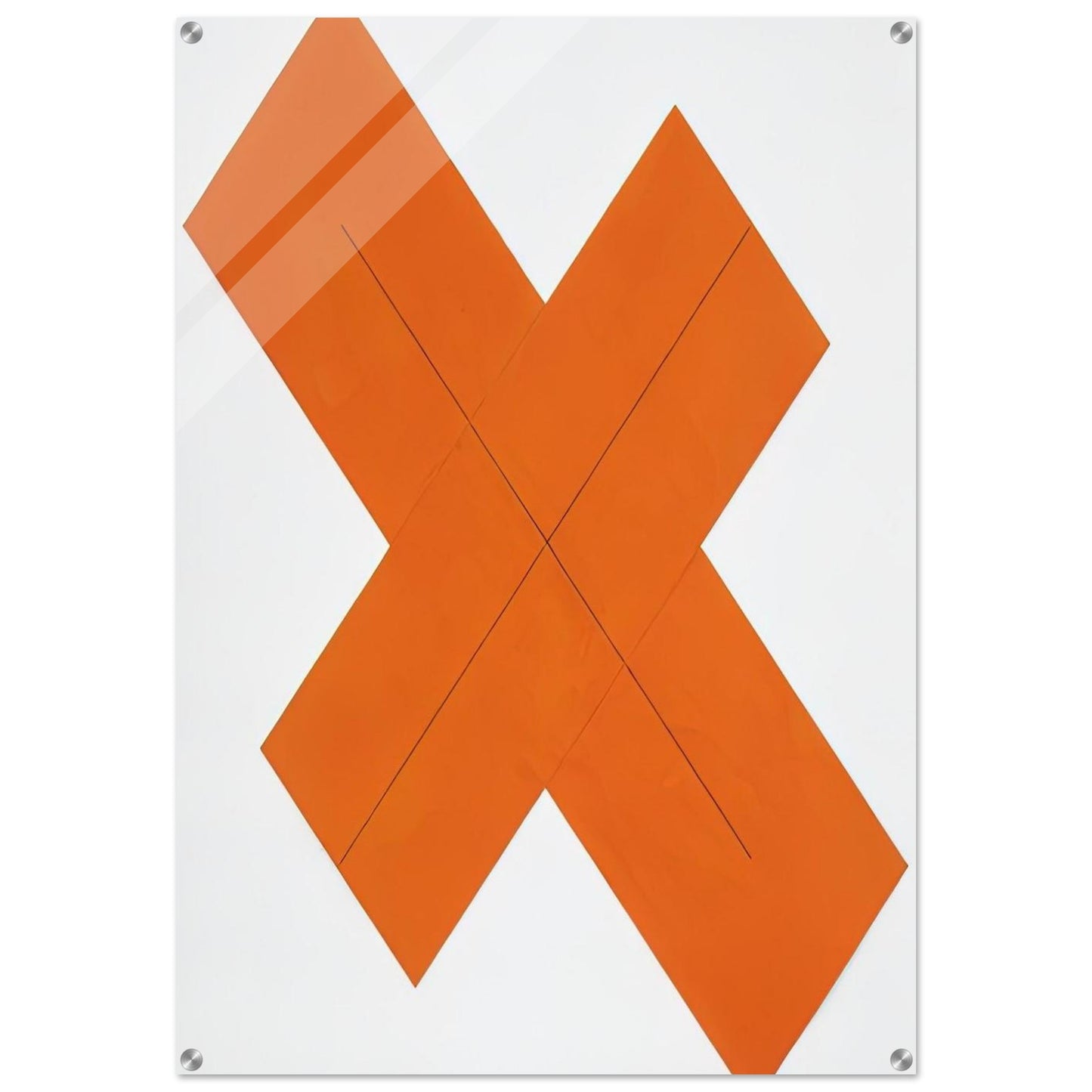 X WITHIN X ORANGE 1981 - Robert Mangold Acrylic Print - 70x100 cm / 28x40″ inches