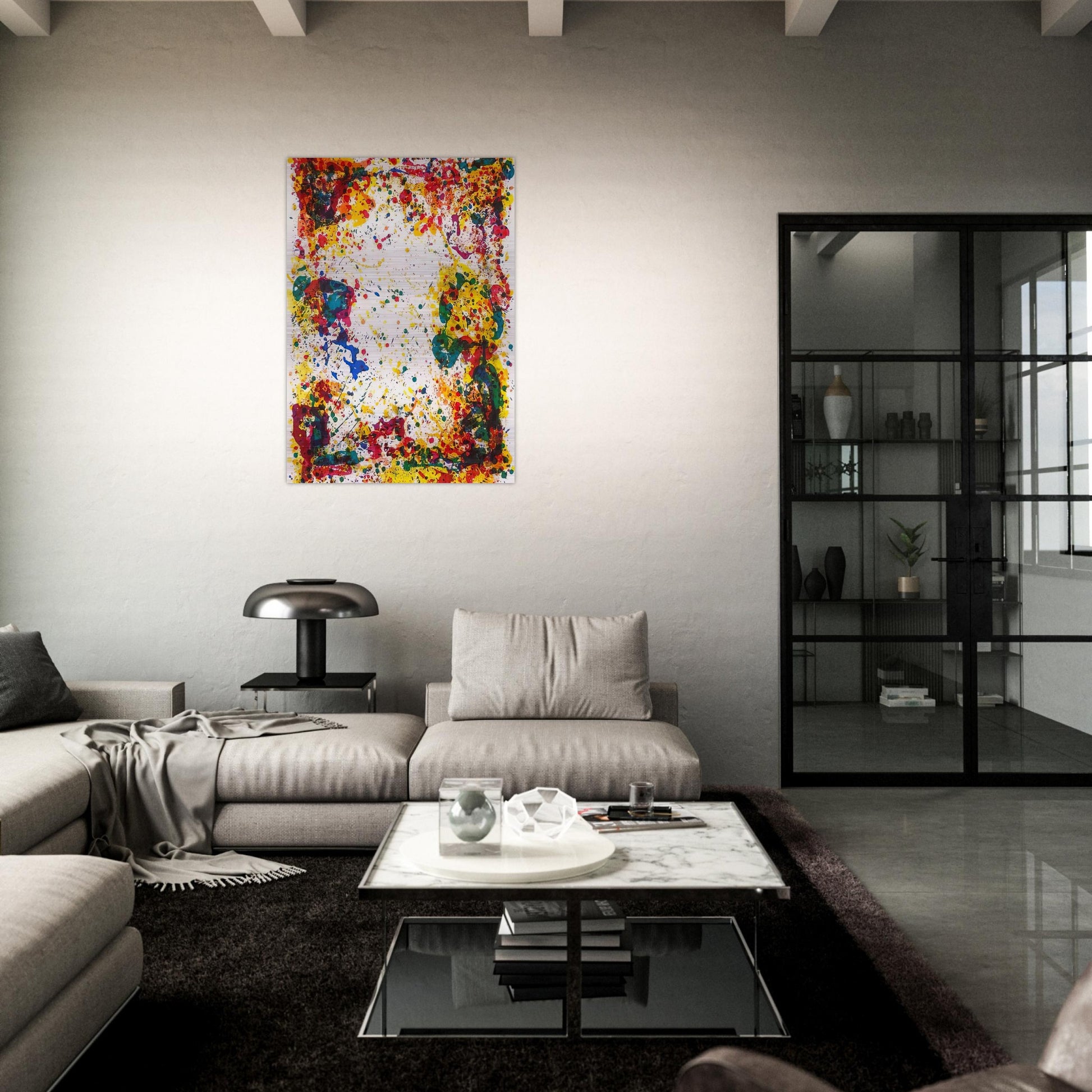 Freshet - Sam Francis Brushed Aluminum Print - 70x100 cm / 28x40 inches | Sam Francis Aluminum Print | Sam Francis Prints