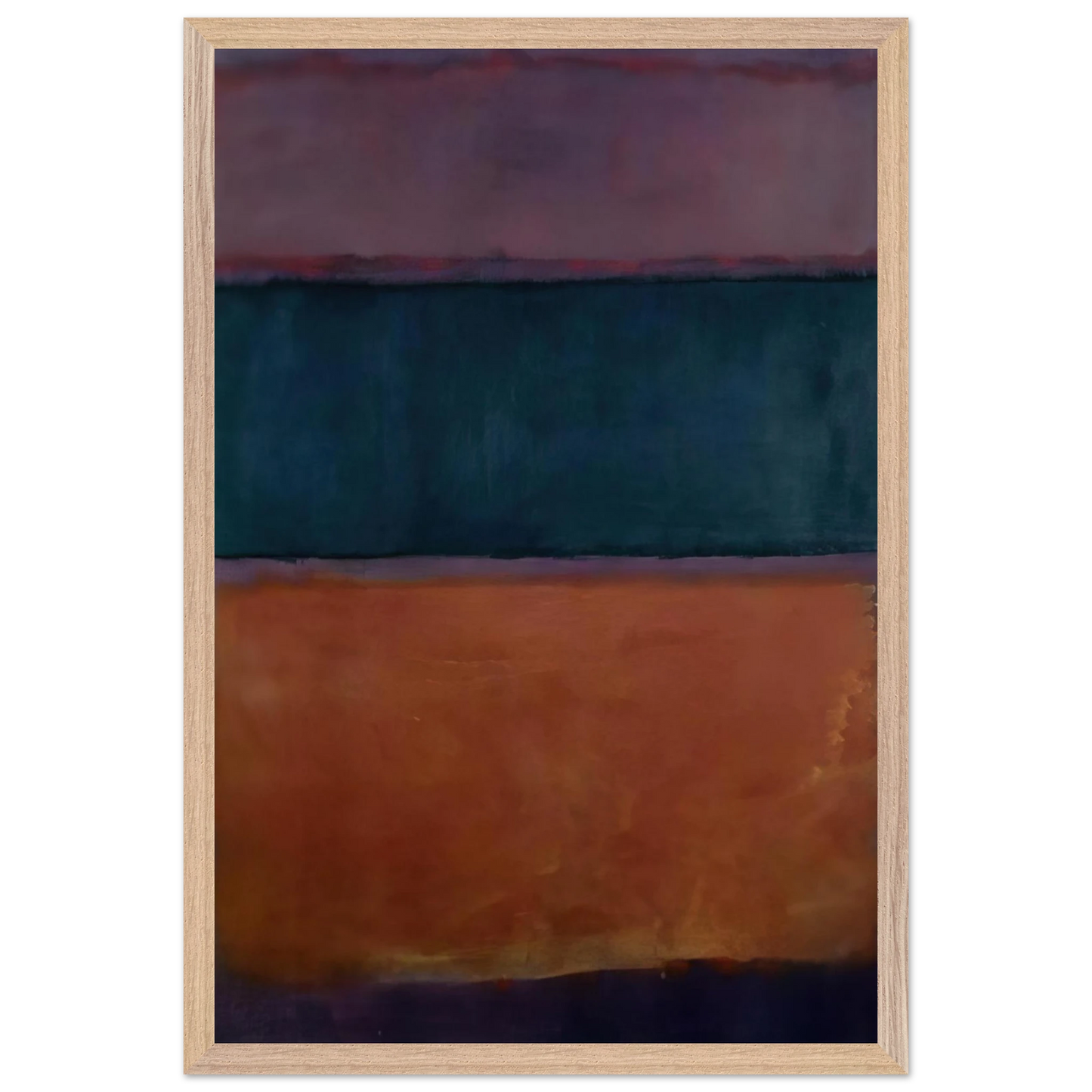 Helen Frankenthaler - Untitled - 1963 Wall art - 28x43  cm / XL (11x17 inches) - Premium Wooden Framed Poster With Fine Art Paper-canvas - Wood frame