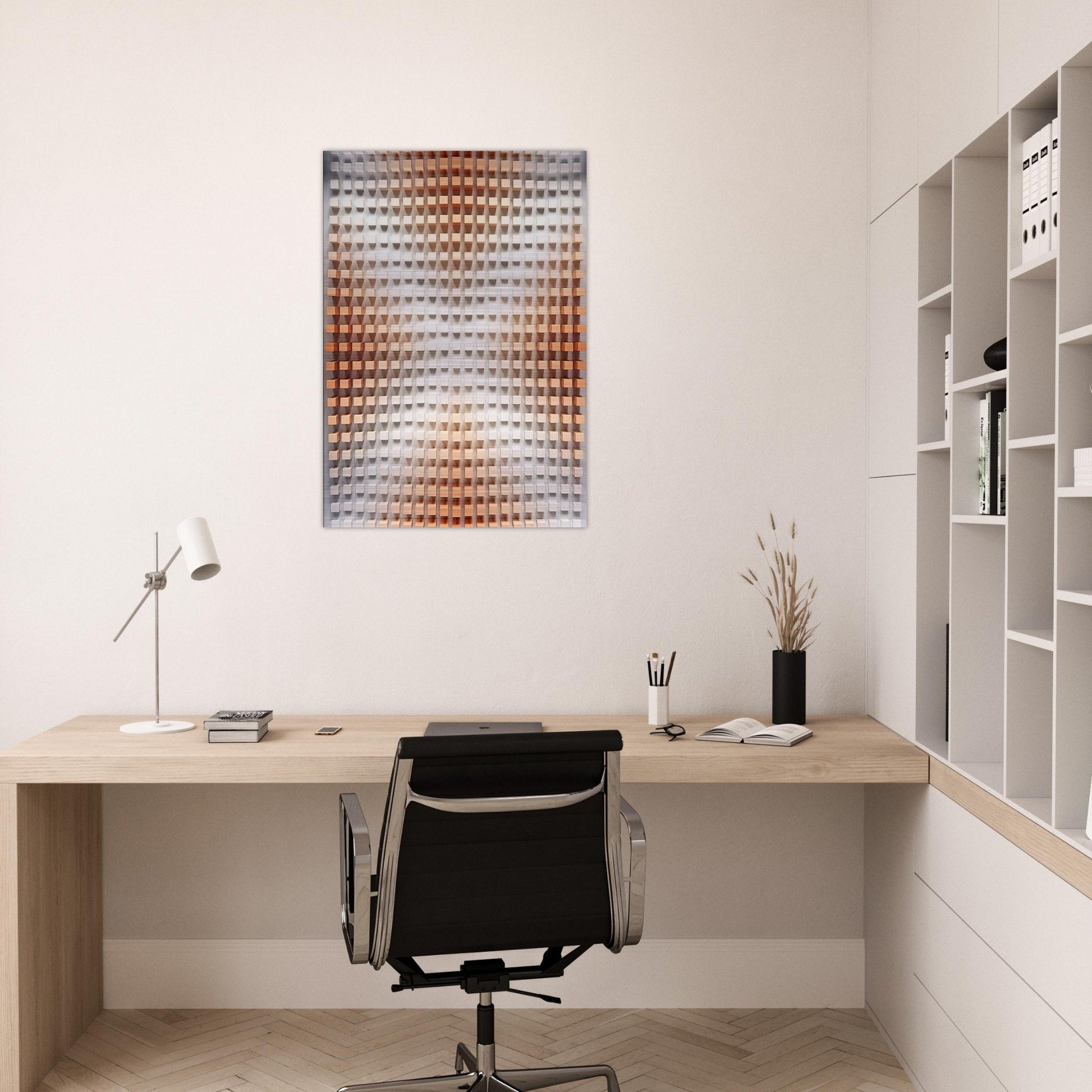Rilievo cromodinamico - Op Art - Dadamaino Brushed Aluminum Print - 70x100 cm / 28x40 inches | Dadamaino Aluminum Print | Dadamaino Prints