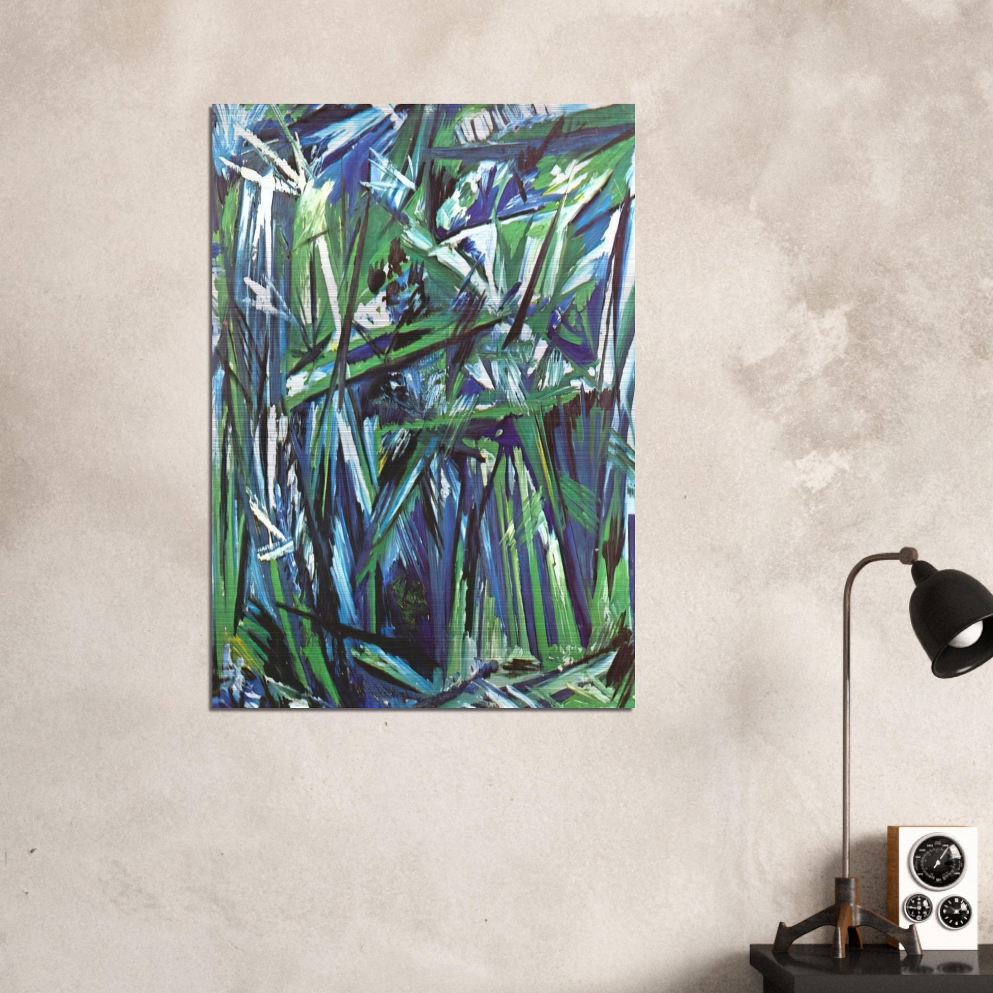 Green Forest - 1911 - Natalia Goncharova Brushed Aluminum Print - 70x100 cm / 28x40 inches | Natalia Goncharova Aluminum Print | Natalia Goncharova Prints