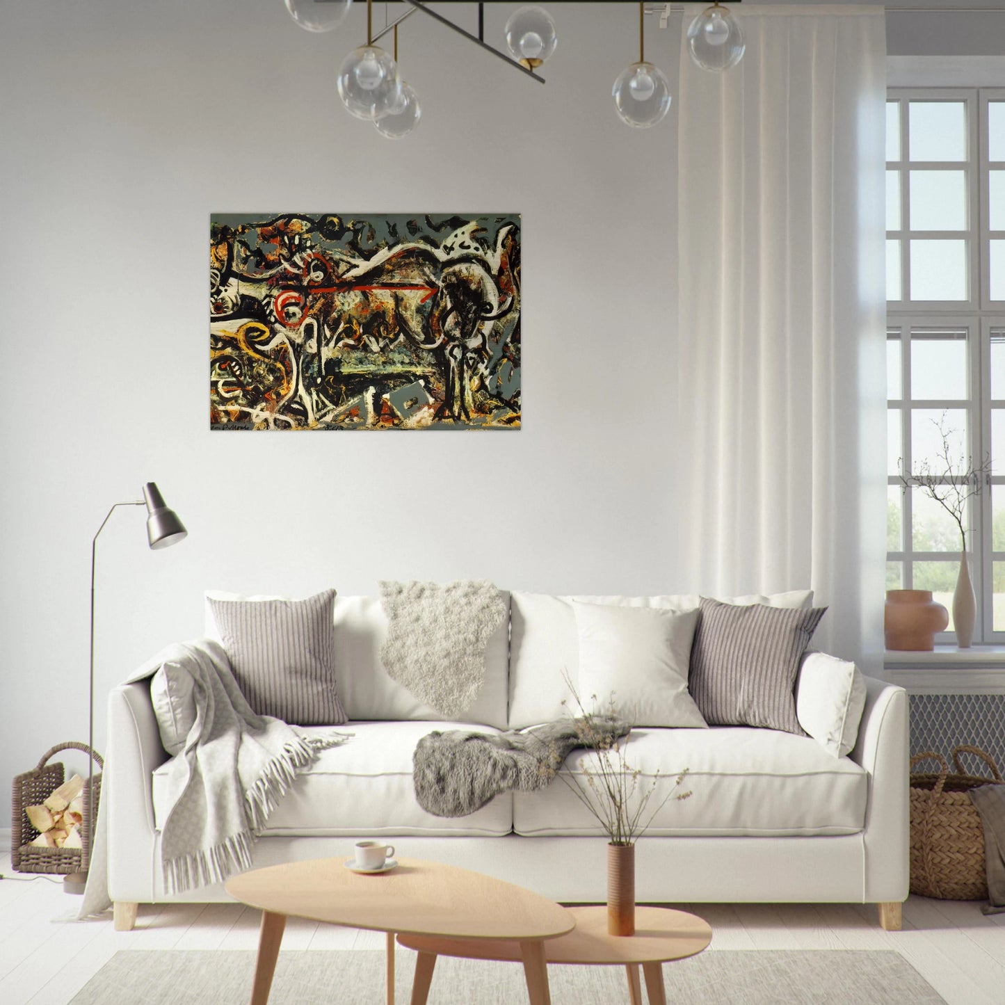 THE SHE WOLF - Jackson Pollock Brushed Aluminum Print - 70x100 cm / 28x40 inches | Jackson Pollock Aluminum Print | Jackson Pollock Prints
