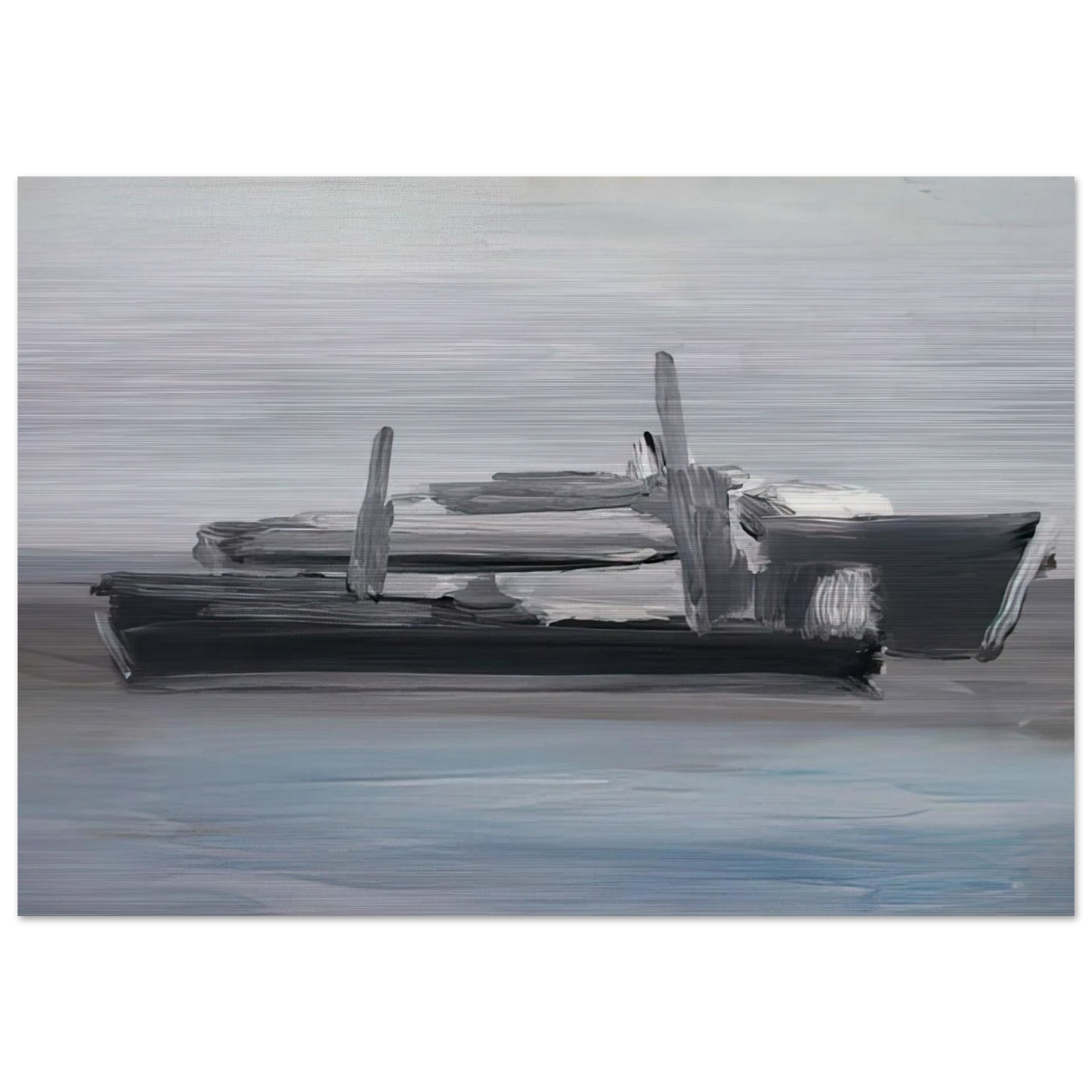 Marine - Lyrical Abstraction - Nicolas de Stael Brushed Aluminum Print - 70x100 cm / 28x40 inches | Nicolas de Stael Aluminum Print | Nicolas de Stael Prints