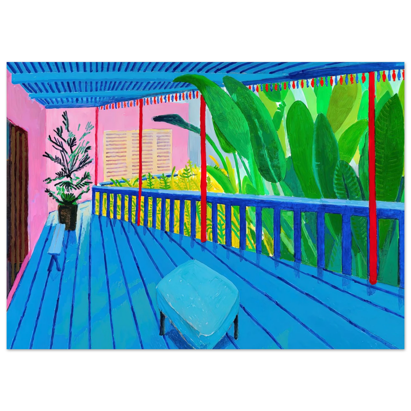 David Hockney - David Hockney Wall art - 30x45 cm / 12x18 inches - Premium Wooden Framed Poster With Fine Art Paper-canvas - Wood frame