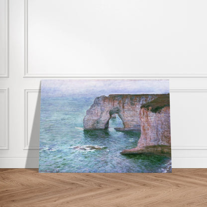 The Manneport Seen from the East - claude monet Brushed Aluminum Print - 70x100 cm / 28x40 inches | claude monet Aluminum Print | claude monet Prints