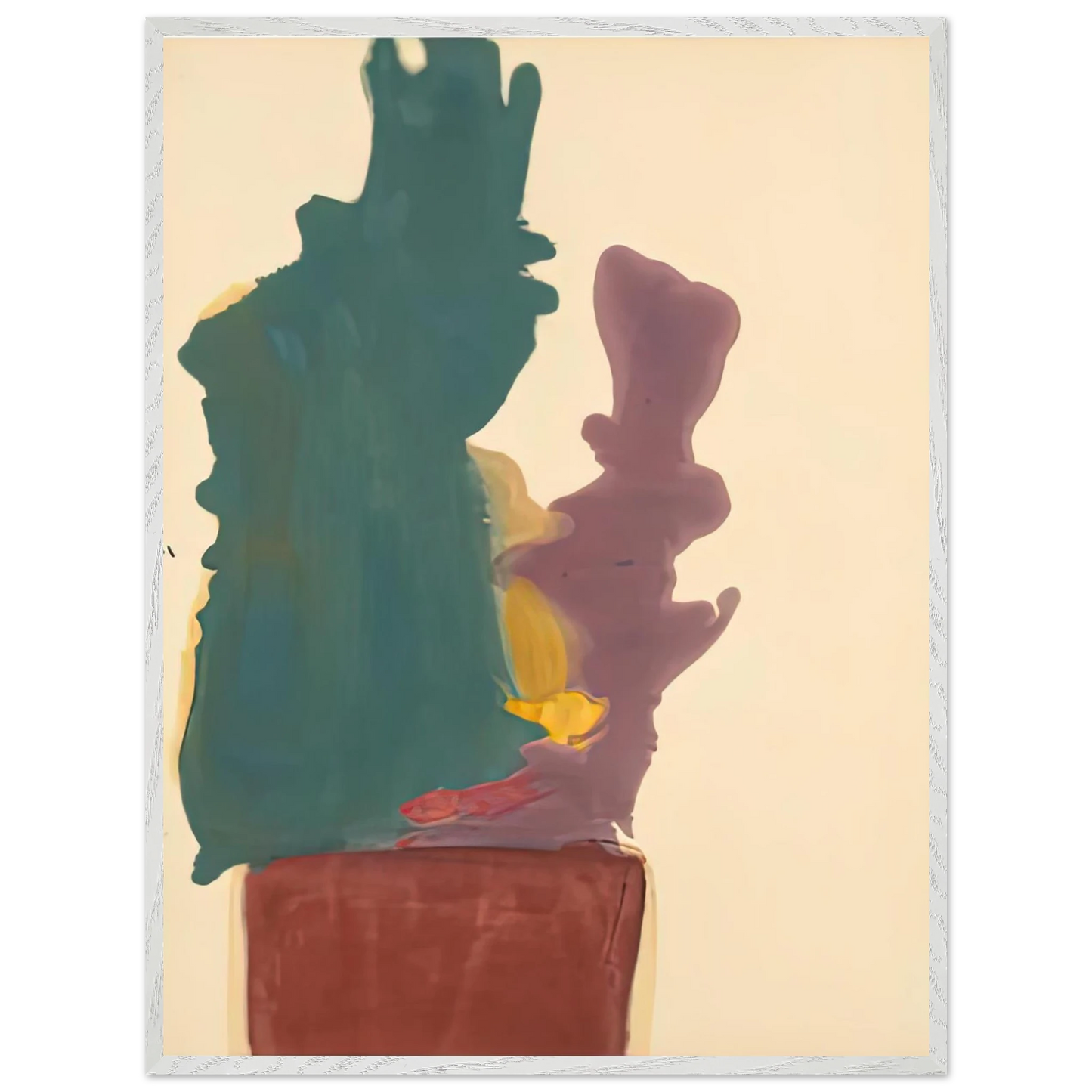 Helen Frankenthaler - Evil Spirit, 1963- Wall Art - 30x40 cm / 12x16 inches - Premium Wooden Framed Poster With Fine Art Paper-canvas - White frame