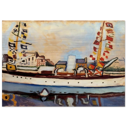 THE ENGLISH YACHT 1906 - Raoul Dufy Brushed Aluminum Print - 70x100 cm / 28x40 inches | Raoul Dufy Aluminum Print | Raoul Dufy Prints