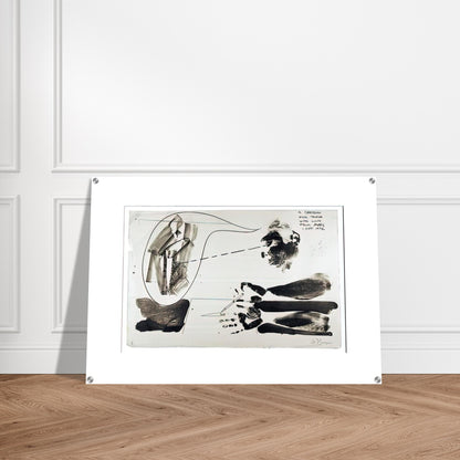 CARTOON FOR TANYA 1972 - Jasper Johns Acrylic Print - 70x100 cm / 28x40″ inches