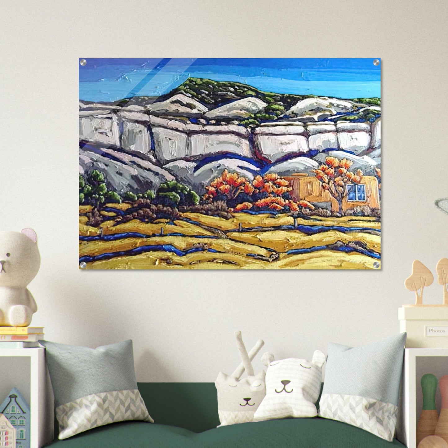 Ghost Ranch Painting - Georgia O'Keeffe Acrylic Print - 70x100 cm / 28x40″ inches