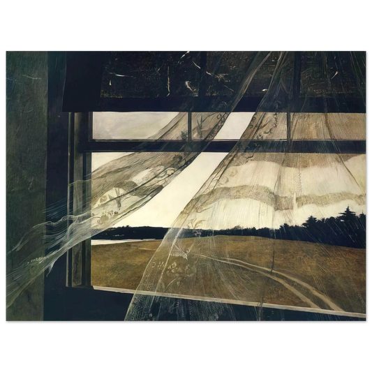 Andrew Wyeth - WIND FROM THE SEA 1947 Wall Art - 21x29.7 cm / 8x12" - Fine Art Poster-canvas - -