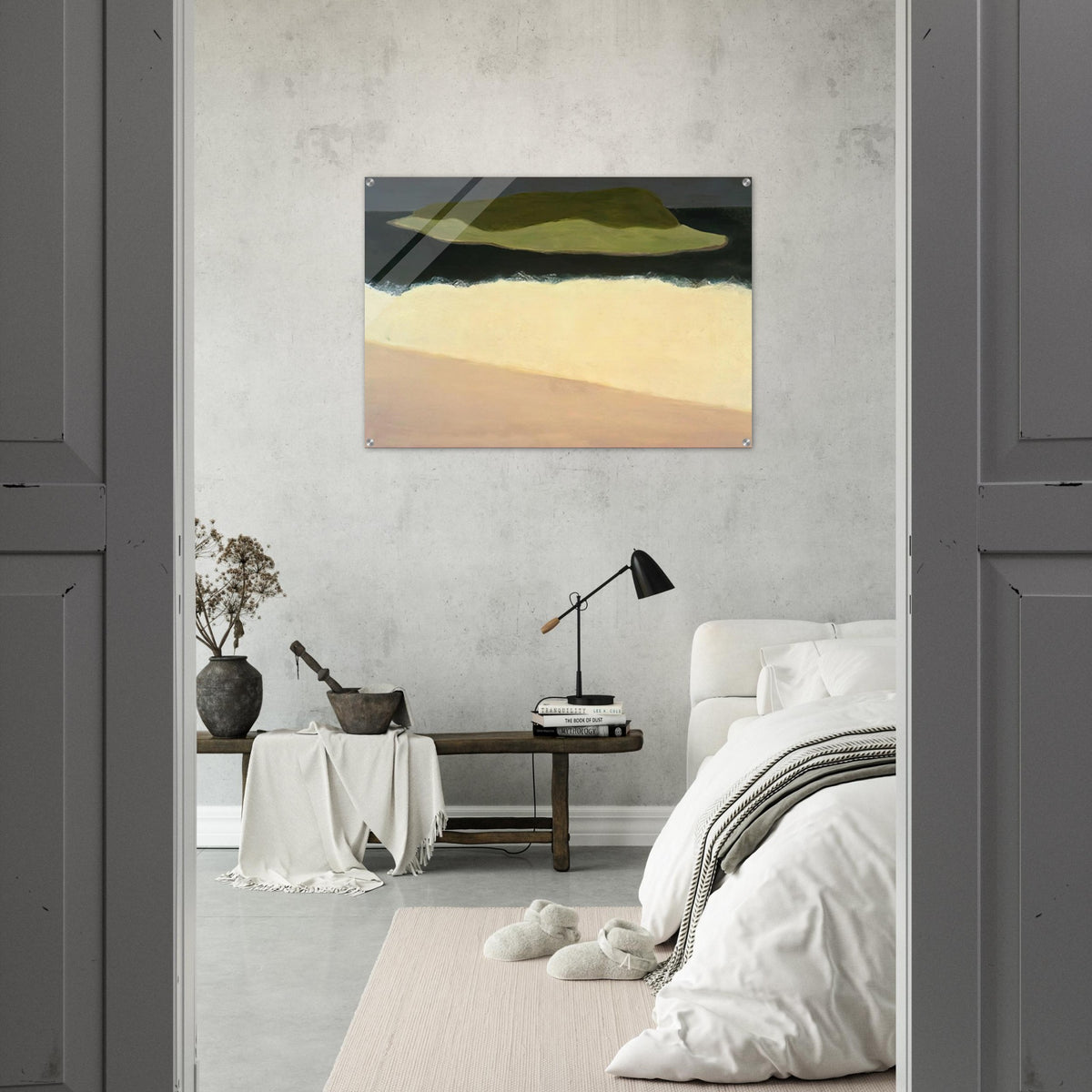 Offshore Island - 1958 - Milton Avery Acrylic Print - 70x100 cm / 28x40″ inches | Milton Avery Wall Art | Milton Avery Prints