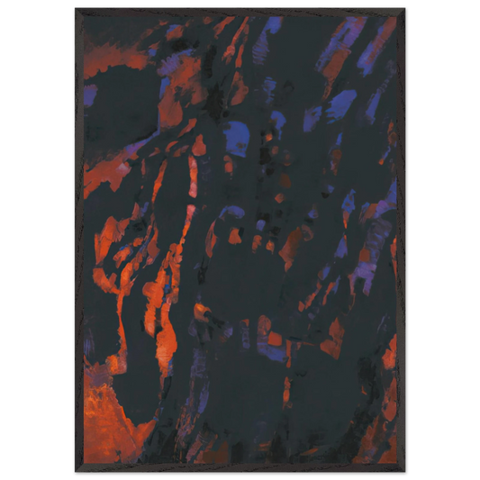 Tumulte - 1961 - Alfred Manessier 70x100 cm / 28x40 inches Framed Art Print – Black Wooden Frame