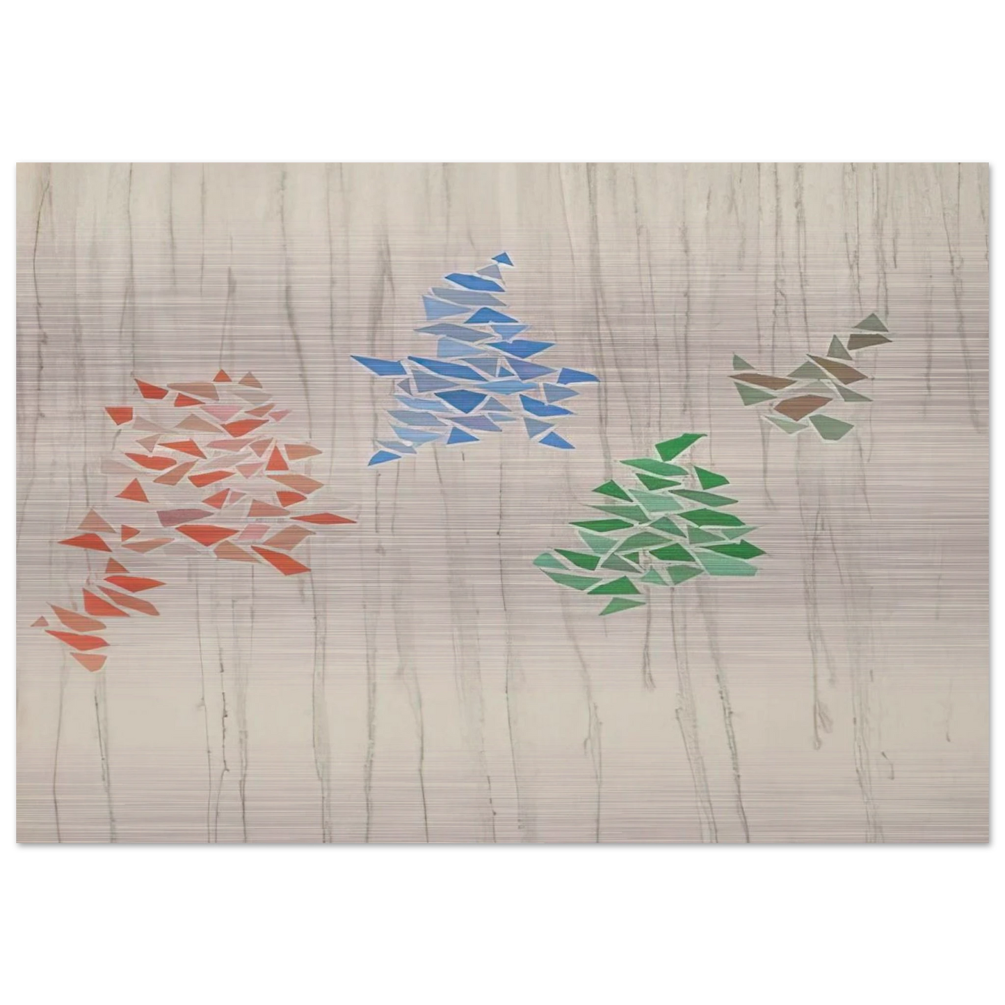 Colors on Gray - 1975 - Robert Goodnough Brushed Aluminum Print - 70x100 cm / 28x40 inches | Robert Goodnough Aluminum Print | Robert Goodnough Prints