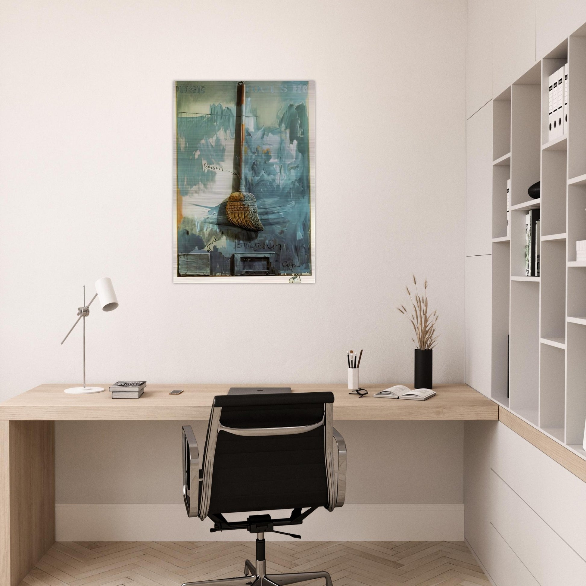 FOOLS HOUSE - Jasper Johns Brushed Aluminum Print - 70x100 cm / 28x40 inches | Jasper Johns Aluminum Print | Jasper Johns Prints
