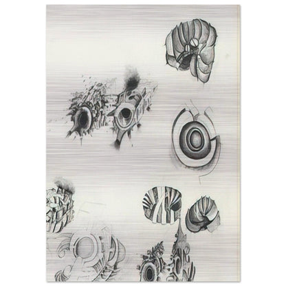 UNTITLED 1961 1 - Lee Bontecou Brushed Aluminum Print - 70x100 cm / 28x40 inches | Lee Bontecou Aluminum Print | Lee Bontecou Prints
