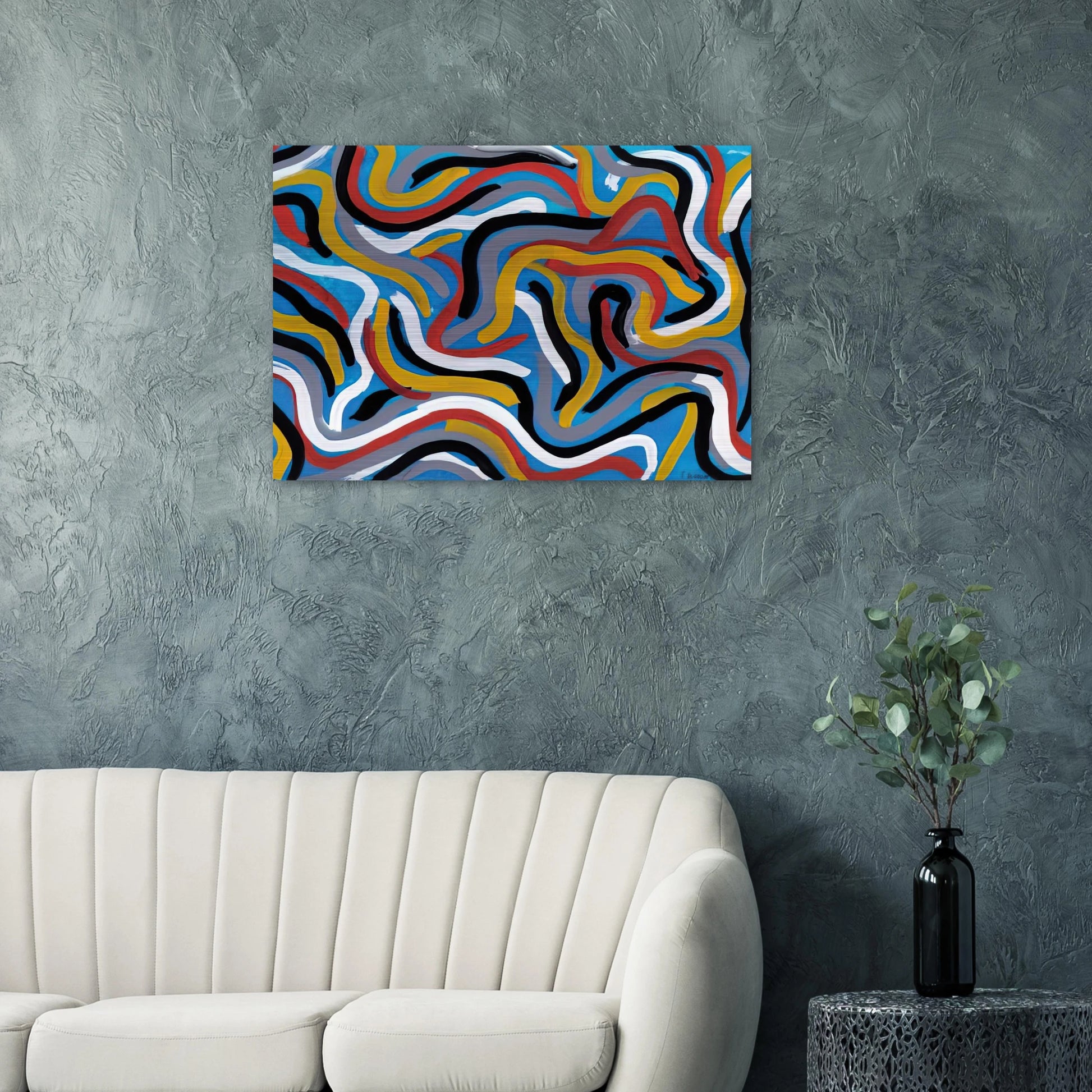 Untitled - Sol LeWitt Brushed Aluminum Print - 70x100 cm / 28x40 inches | Sol LeWitt Aluminum Print | Sol LeWitt Prints