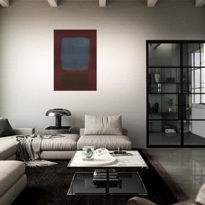 No. 37No. 19 Slate Blue and Brown on Plum - 1958 - Mark Rothko Brushed Aluminum Print - 70x100 cm / 28x40 inches | Mark Rothko Aluminum Print | Mark Rothko Prints