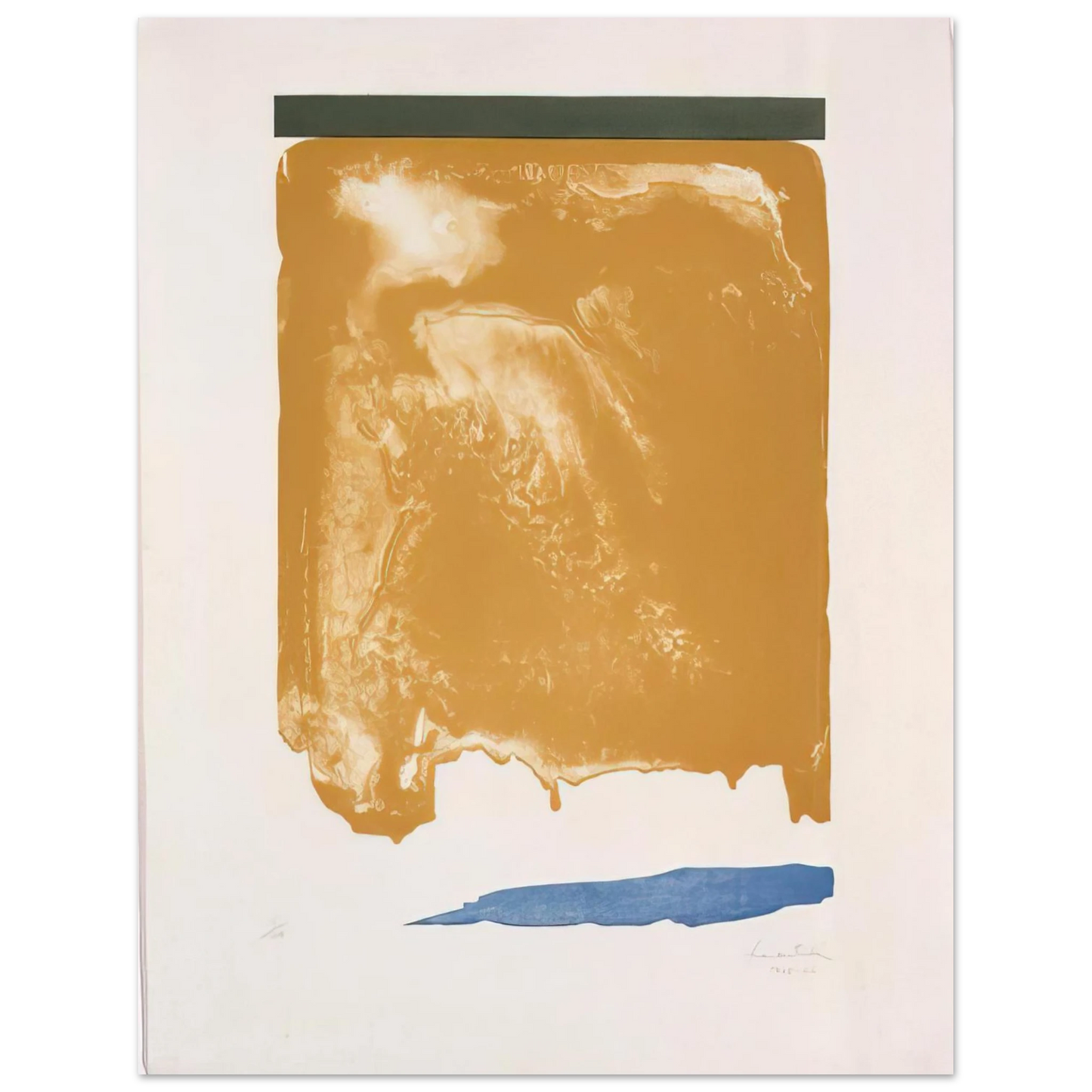 Helen Frankenthaler - Persian Garden - 1966 Wall art - 60x80 cm / 24x32 inches - Premium Wooden Framed Poster With Fine Art Paper-canvas - White frame