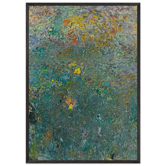 HYDROGEN 1961 - Milton Resnick 70x100 cm / 28x40 inches Framed Art Print – Black Wooden Frame
