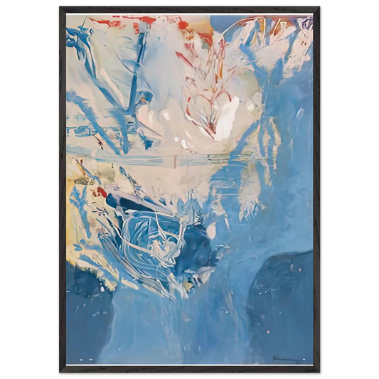 Blue Territory 1955- - Helen Frankenthaler 70x100 cm / 28x40 inches Framed Art Print – Black Wooden Frame
