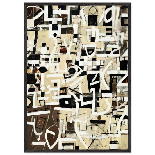 Number 20 - 1949 - Bradley Walker Tomlin 70x100 cm / 28x40 inches Framed Art Print – Black Wooden Frame