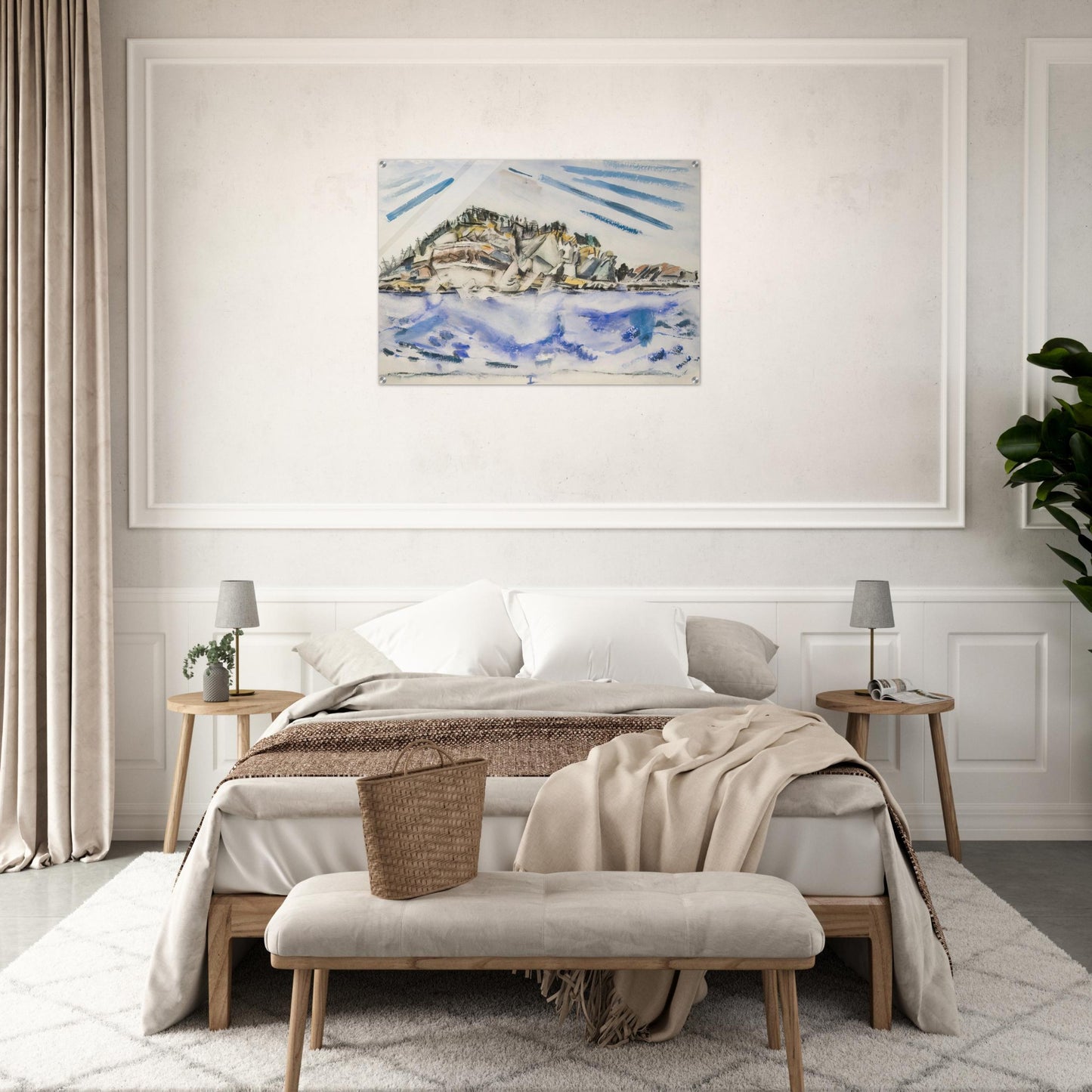 Island Ship’s Stern - 1934 - John Marin Acrylic Print - 70x100 cm / 28x40″ inches | John Marin Wall Art | John Marin Prints