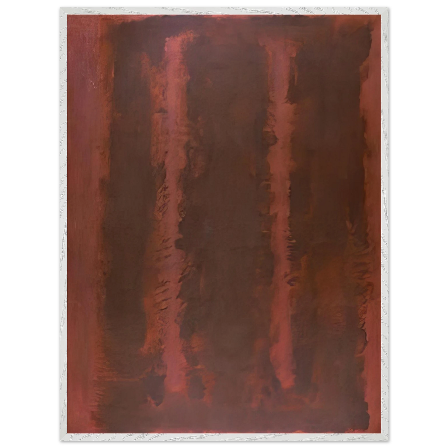 Mark Rothko - Black on Maroon - 1958 Wall Art - 21x29.7 cm / 8x12" - Premium Wooden Framed Poster With Fine Art Paper-canvas - Black frame