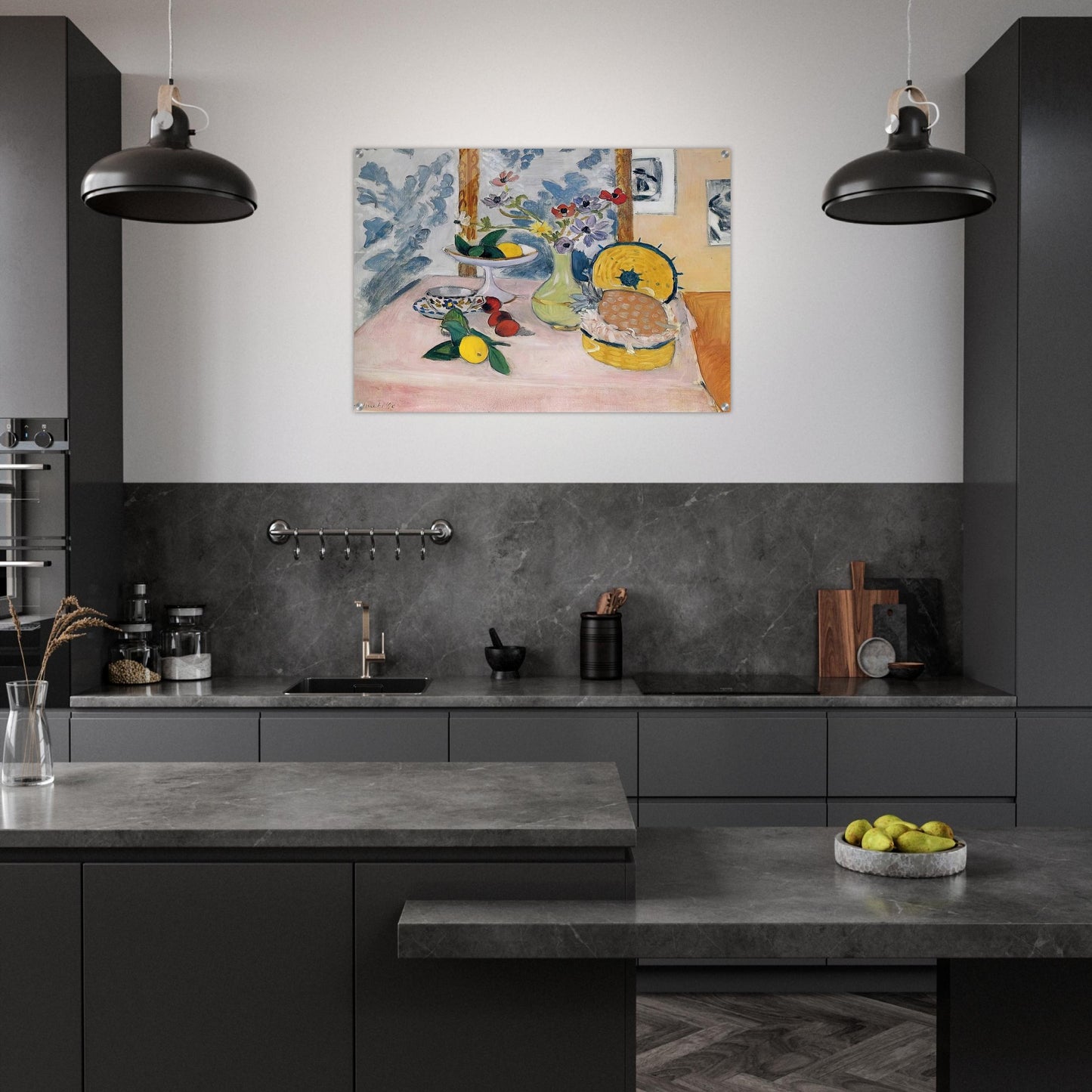 STILL LIFE WITH PINEAPPLES - Henri Matisse Acrylic Print - 70x100 cm / 28x40″ inches