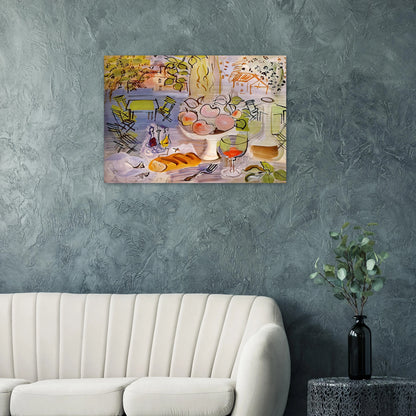STILL LIFE 1928 - Raoul Dufy Brushed Aluminum Print - 70x100 cm / 28x40 inches | Raoul Dufy Aluminum Print | Raoul Dufy Prints