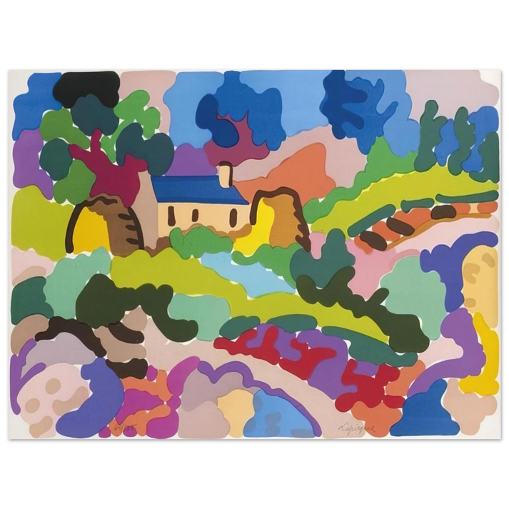 Charles Lapicque - Ferme en Bretagne - Fauvism  75x100 cm / 30x40inches Fine Art Poster