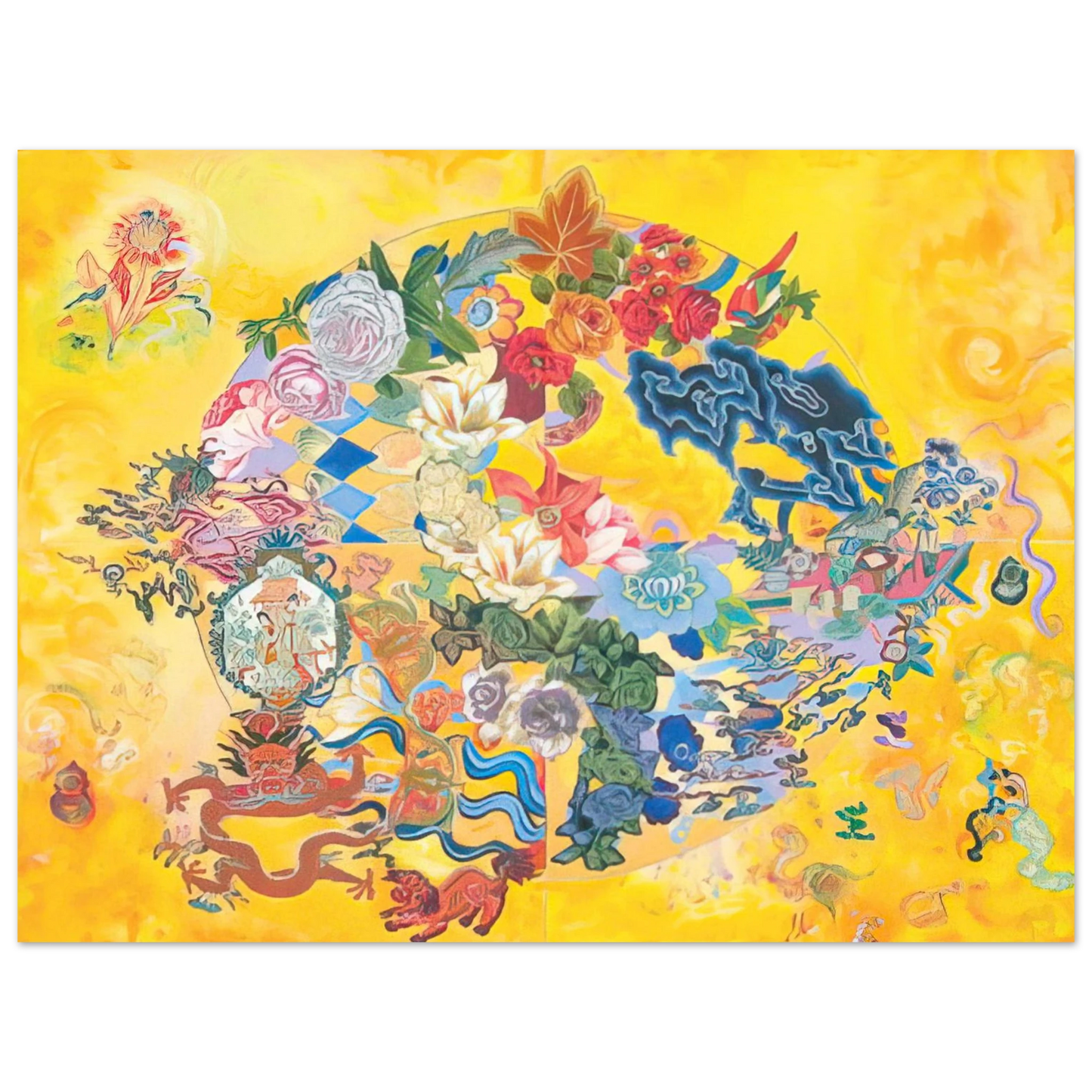 Miriam Schapiro - Asian Rendezvous - PD Pattern and Decoration  75x100 cm / 30x40inches Fine Art Poster