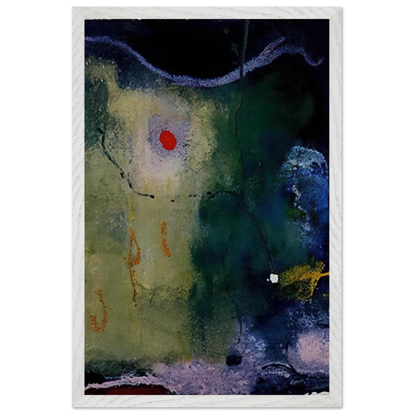 Helen Frankenthaler - The Other Side of the Moon - 1995 Wall art - 50x70 cm / 20x28 inches - Premium Wooden Framed Poster With Fine Art Paper-canvas - White frame
