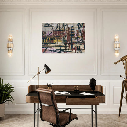 MORNINGTON CRESCENT - Frank Auerbach Brushed Aluminum Print - 70x100 cm / 28x40 inches | Frank Auerbach Aluminum Print | Frank Auerbach Prints