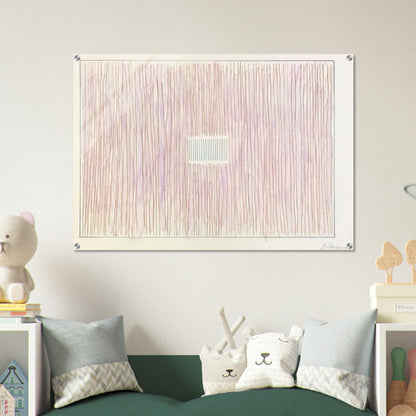 Untitled Pink Stripes-Gray Box - 1976 - Gene Davis Acrylic Print - 70x100 cm / 28x40″ inches