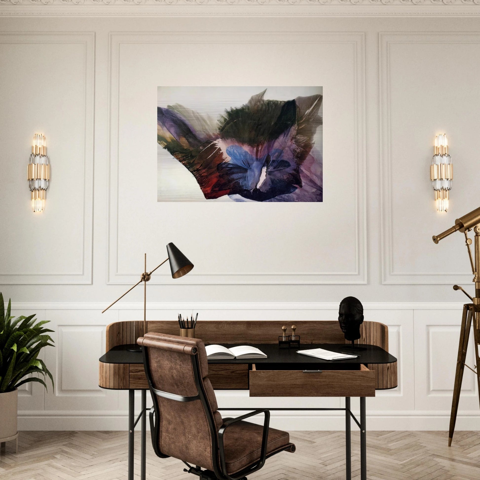 Phenomena Over the Cusp - Paul Jenkins Brushed Aluminum Print - 70x100 cm / 28x40 inches | Paul Jenkins Aluminum Print | Paul Jenkins Prints