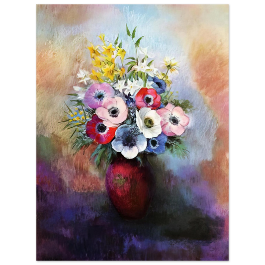 Odilon Redon - ANEMONES  75x100 cm / 30x40inches Fine Art Poster