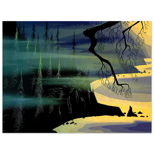 Eyvind Earle - Blue Mist  75x100 cm / 30x40inches Fine Art Poster